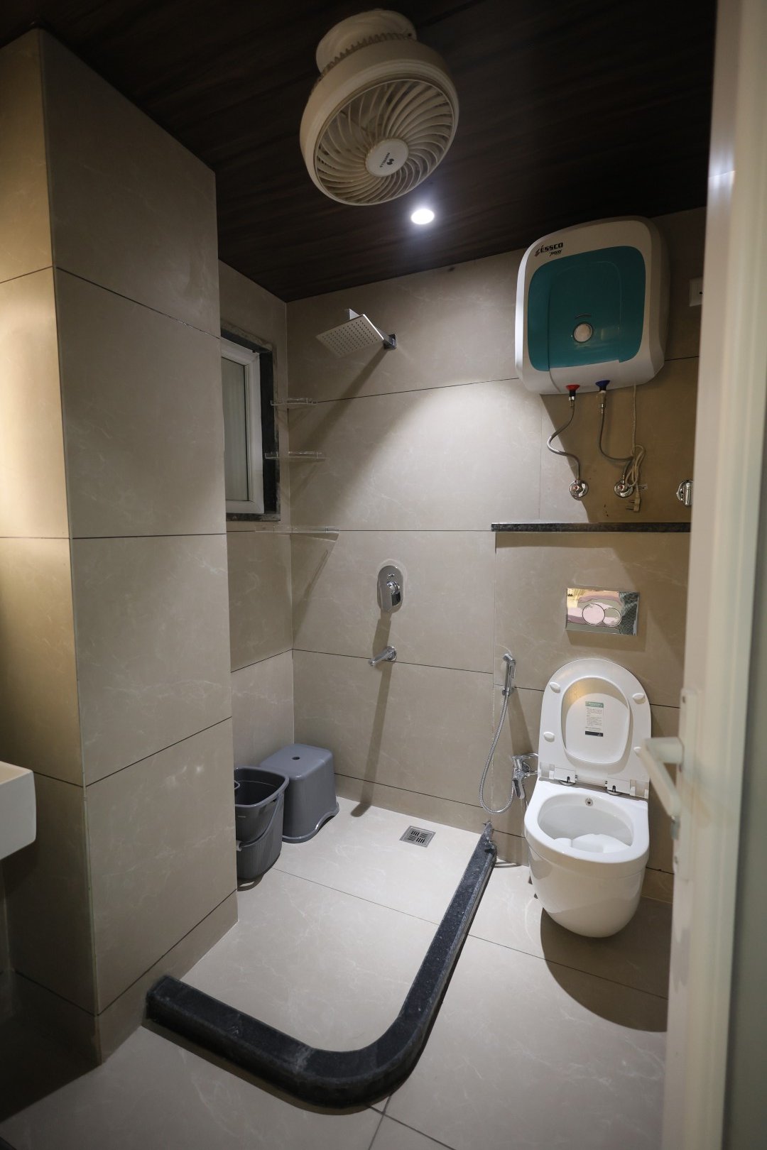 Bathroom 2 — Aspiro Living, premium girls PG in Karol Bagh