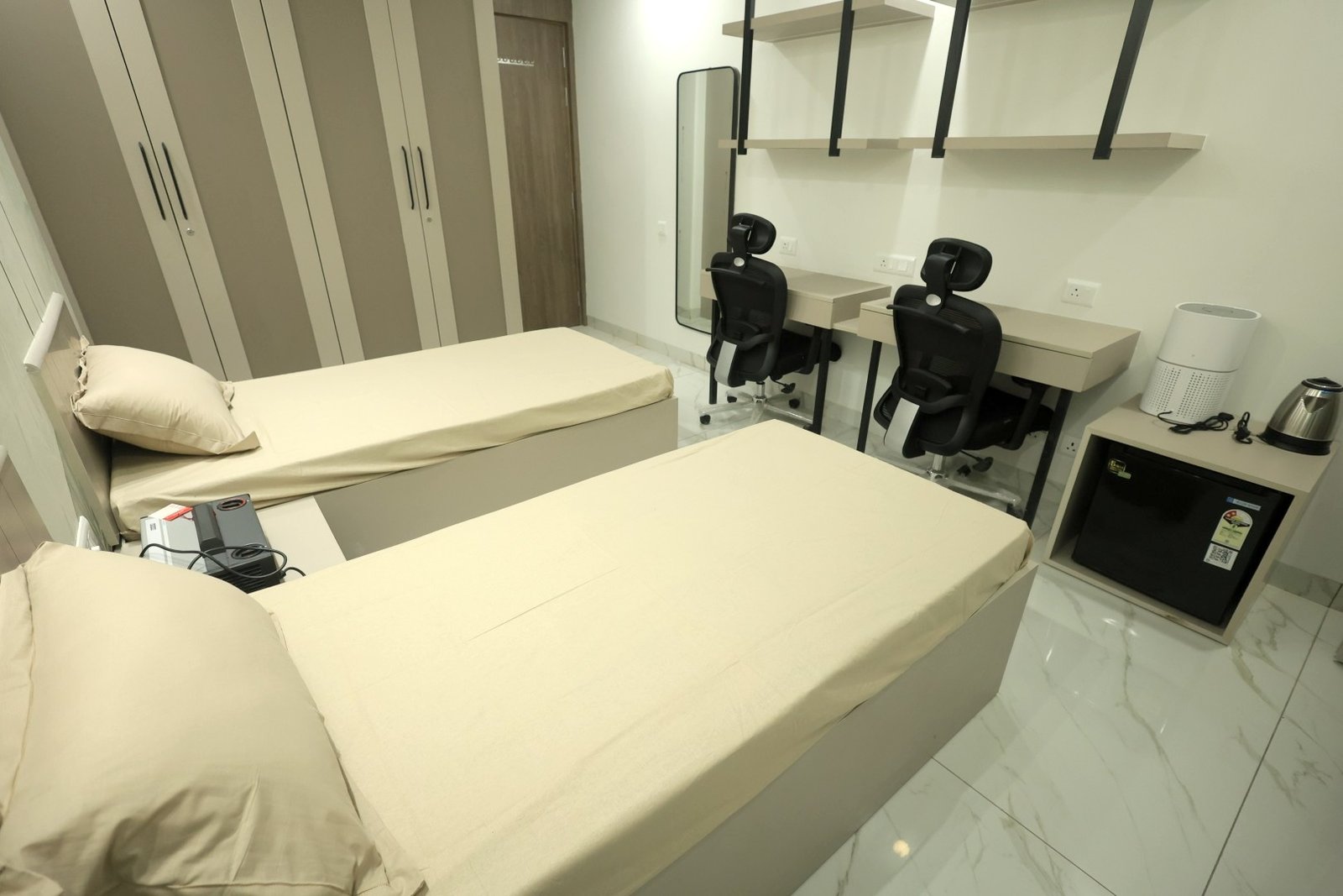Room 2 — Aspiro Living, premium girls PG in Karol Bagh