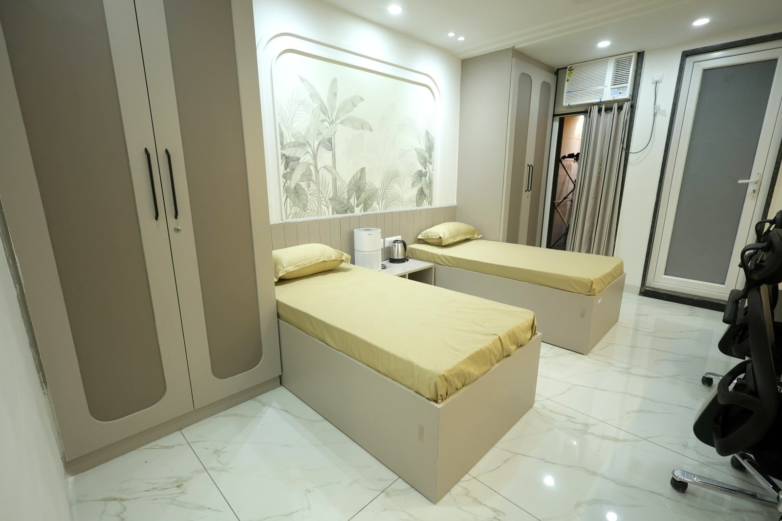 Room 3 — Aspiro Living, premium girls PG in Karol Bagh