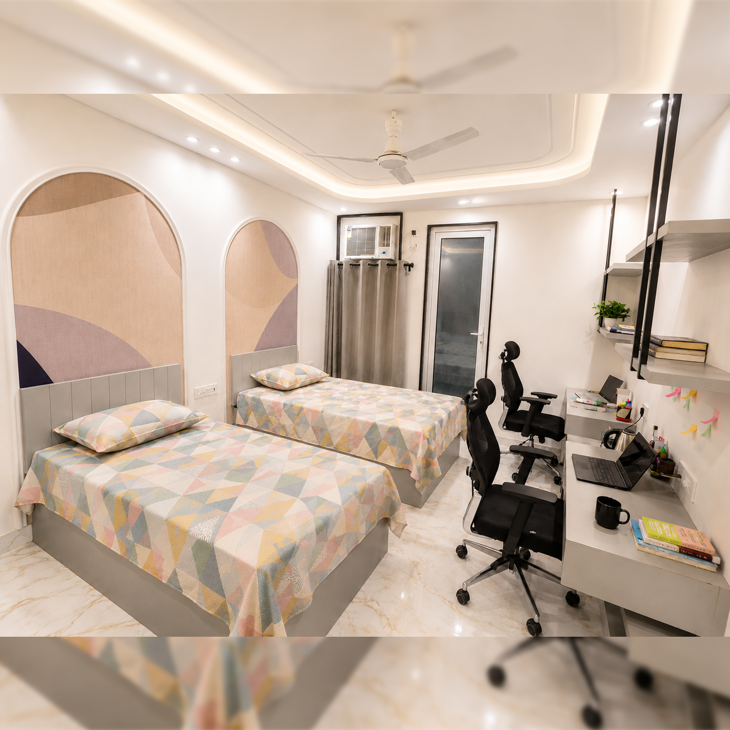 Executive Study Corner — Aspiro Living, premium girls PG in Karol Bagh