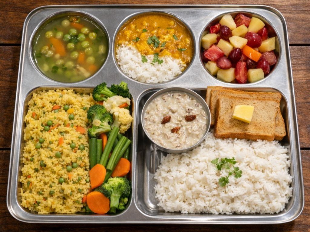 Home Style Meals — Aspiro Living, premium girls PG in Karol Bagh