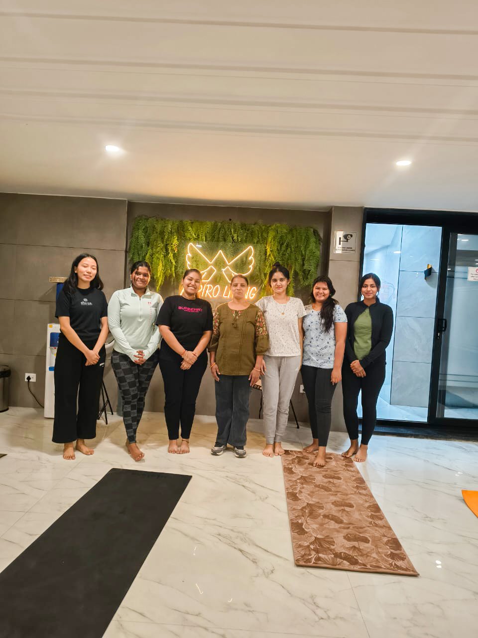 Morning Yoga — Aspiro Living, premium girls PG in Karol Bagh